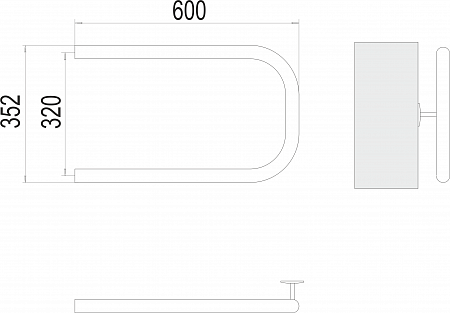 П-обр AISI 32х2 320х600 Полотенцесушитель  TERMINUS Самара - фото 3