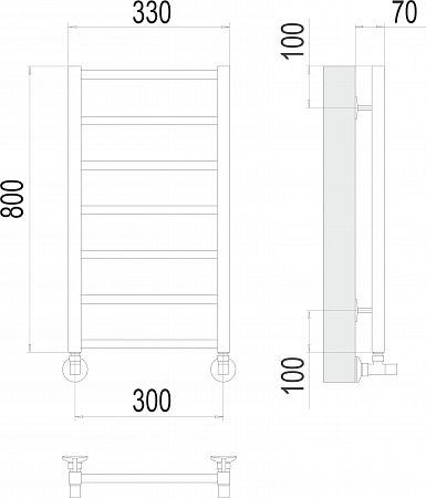 Контур П7 300х800 Полотенцесушитель  TERMINUS Самара - фото 3