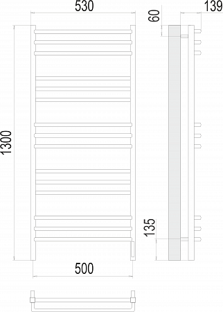 Соренто П15 500х1300 электро (sensor quick touch) Полотенцесушитель  TERMINUS Самара - фото 3