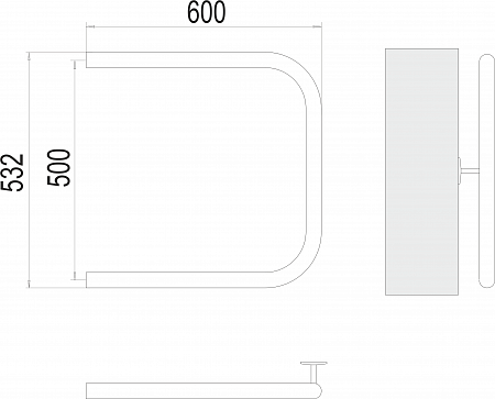 П-обр AISI 32х2 500х600 Полотенцесушитель  TERMINUS Самара - фото 3