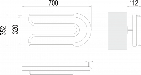 Фокстрот БШ 320х700 Полотенцесушитель  TERMINUS Самара - фото 3