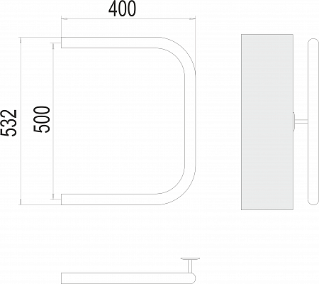 П-обр AISI 32х2 500х400 Полотенцесушитель  TERMINUS Самара - фото 3